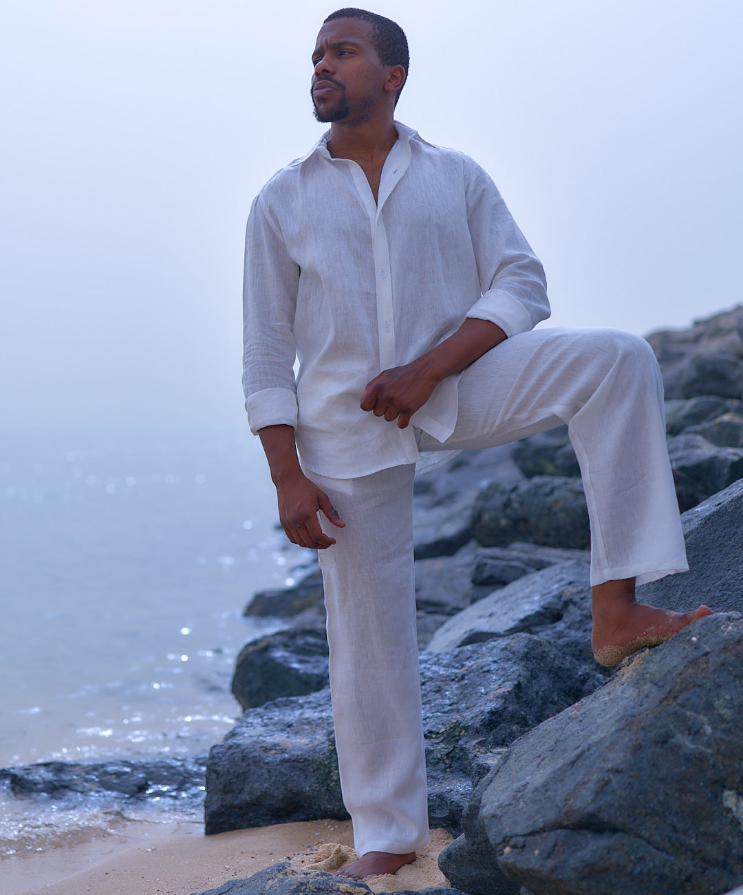 Linen pant - white