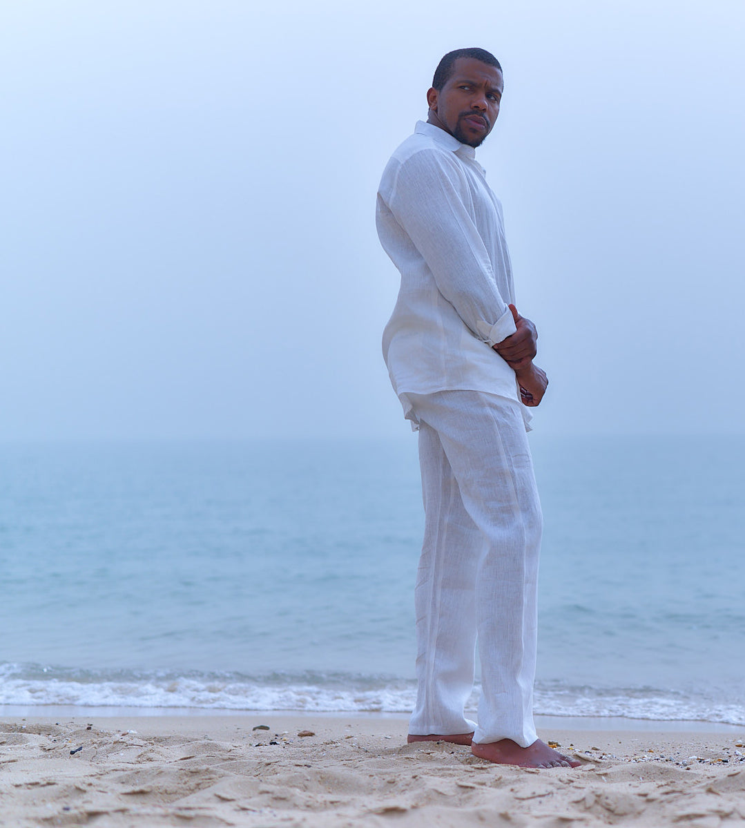 Linen pant - white