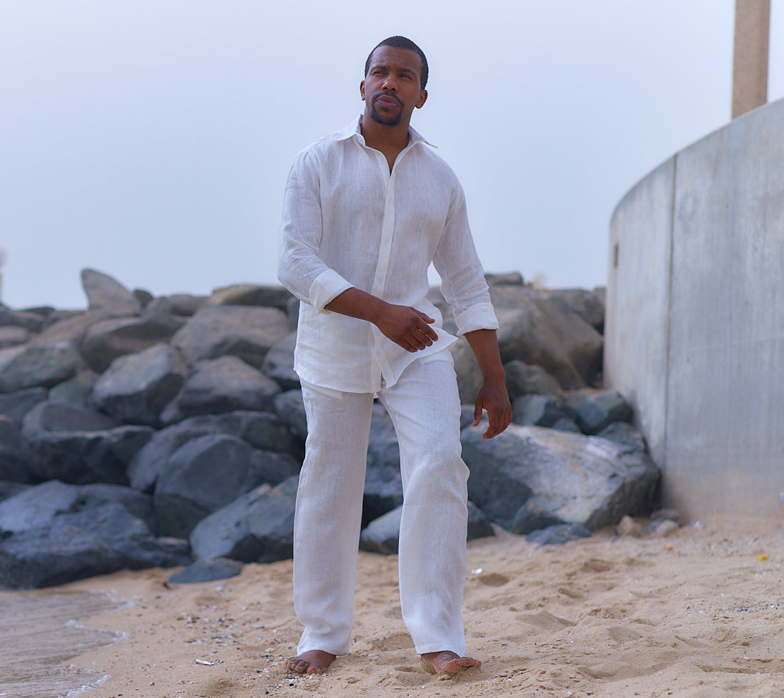 Linen pant - white