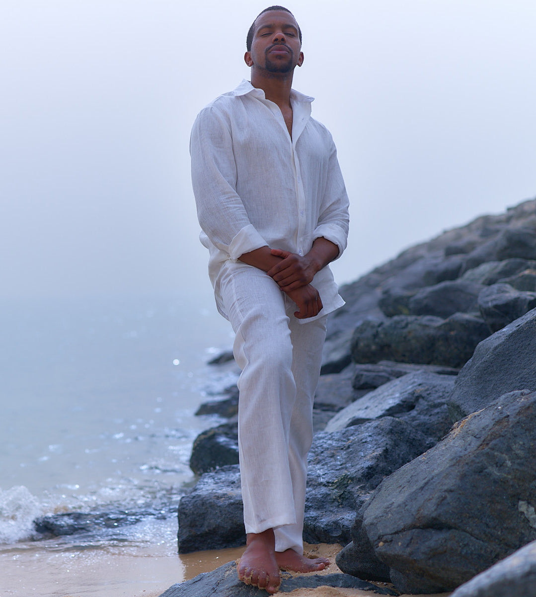 Linen pant - white